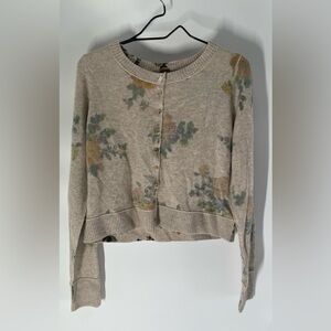 Free People Beige Knit Sweater